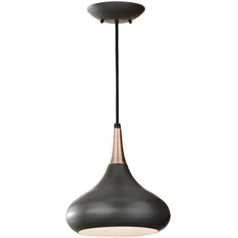 Elstead Beso - Sospensione a soffitto a cupola a 1 luce Bronzo scuro, E27