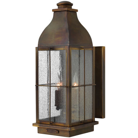 Elstead Bingham - Lanterna da parete grande 3 luci da esterno Light Sienna IP44, E14