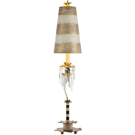 Elstead Birdland - Lampada da tavolo 1 luce nero, oro, crema, E27