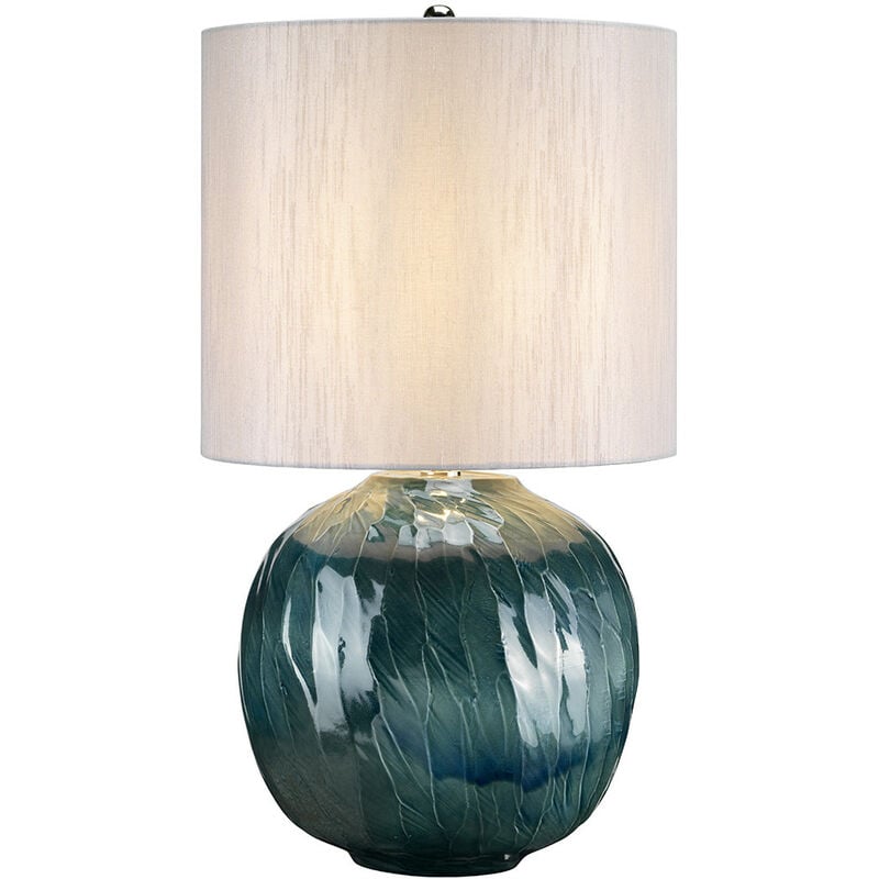 Blue Globe - 1 Light Table Lamp Blue, E27 - Elstead