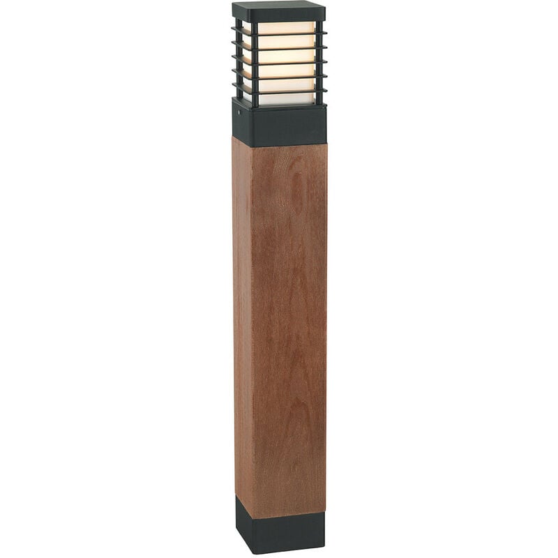 

Bolardo grande de madera para exteriores, E27 - Elstead