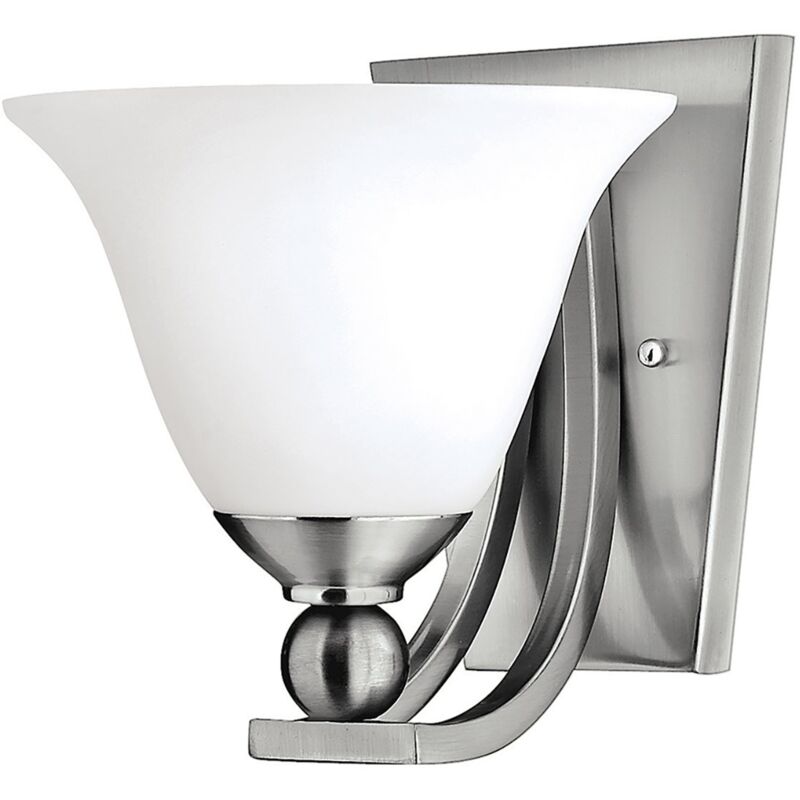 Elstead - Applique Contemporanea Bolla In Acciaio Nichel Spazzolato Vetro 1 Luce E27