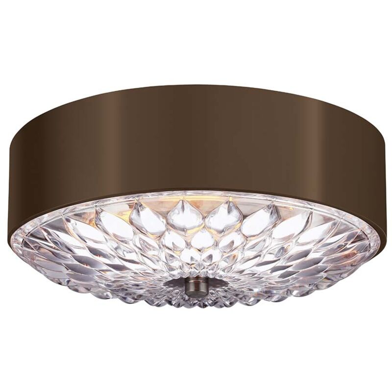 Elstead - Deckenleuchte Wohnzimmerlampe Lampe Stahl Glas Messing D 35, 2 Cm 3 Flammig