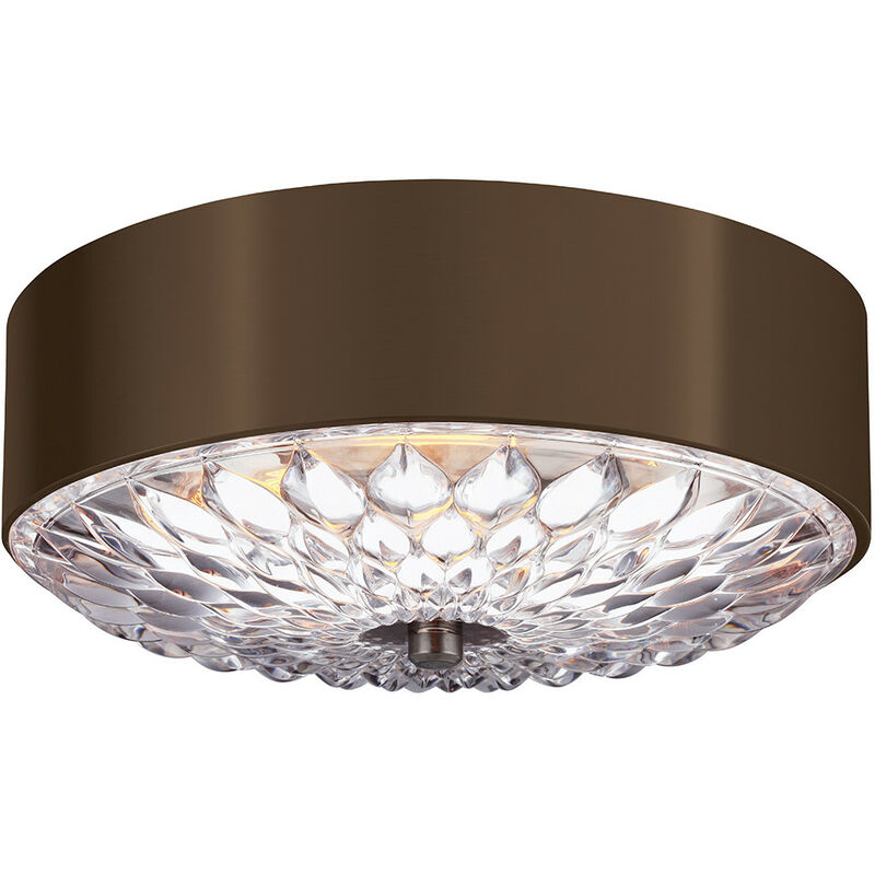 

Botanic - Lámpara de techo empotrada pequeña de 3 luces, latón, E27 - Elstead