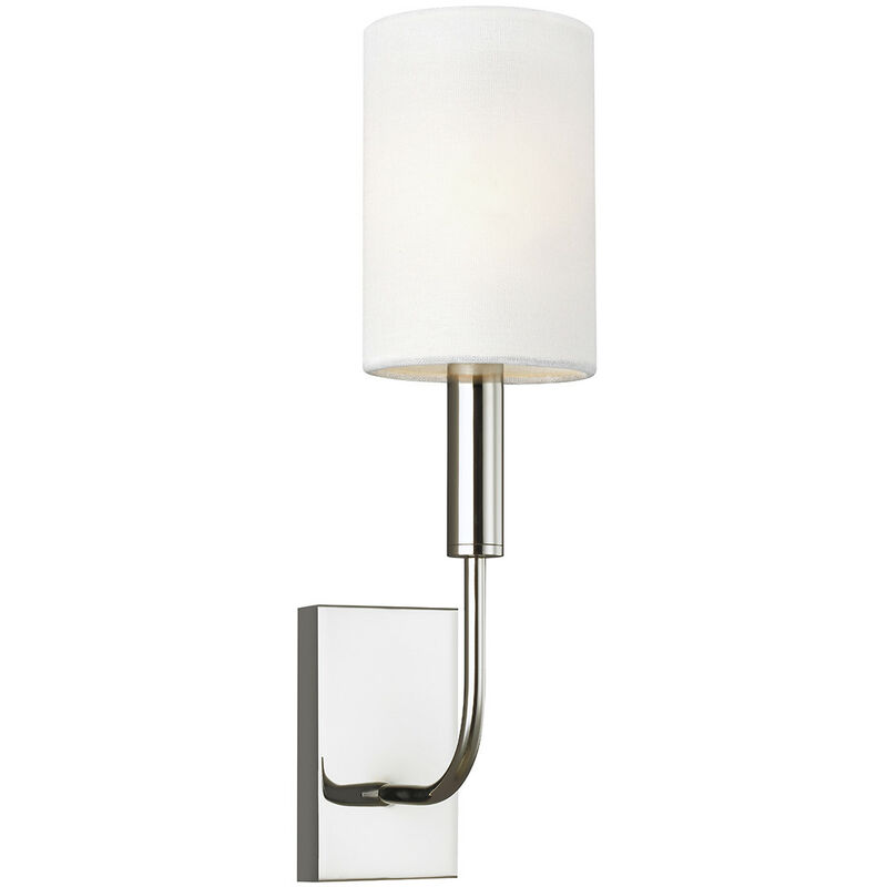 Elstead - Brianna 1 Light Wall Light, Polished Nickel, E14