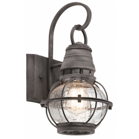 Elstead Bridge Point - Lanterna da parete per esterno piccola 1 luce Zinco IP44, E27