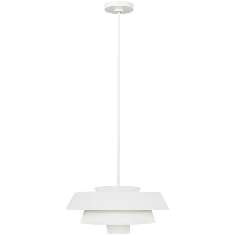 Brisbin 1 Light Pendant, Matt White, E27 - Elstead