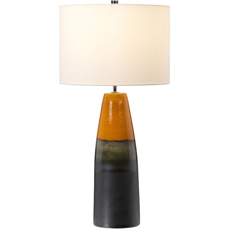 Elstead Burnt Oak - Table Lamp with Cylindrical Shade