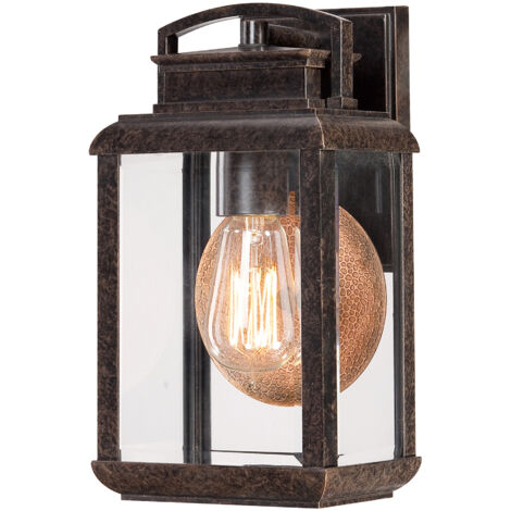 Elstead Byron - Lanterna da parete piccola da esterno 1 luce Bronzo imperiale IP44, E27