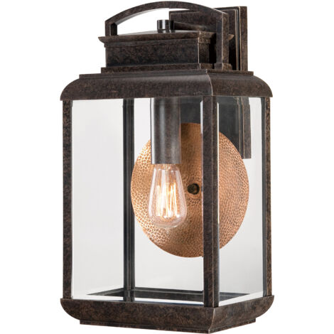 Elstead Byron - Lanterna Grande da Parete 1 Luce da Esterno Bronzo Imperiale IP44, E27