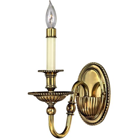 Elstead Cambridge - Applique murale à 1 ampoule d'intérieur en laiton bruni, E14