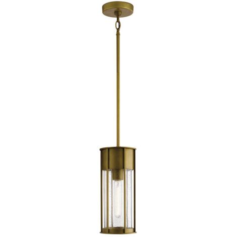 Elstead Camillo Suspension d'extérieur 1 lumière en laiton naturel peint IP44