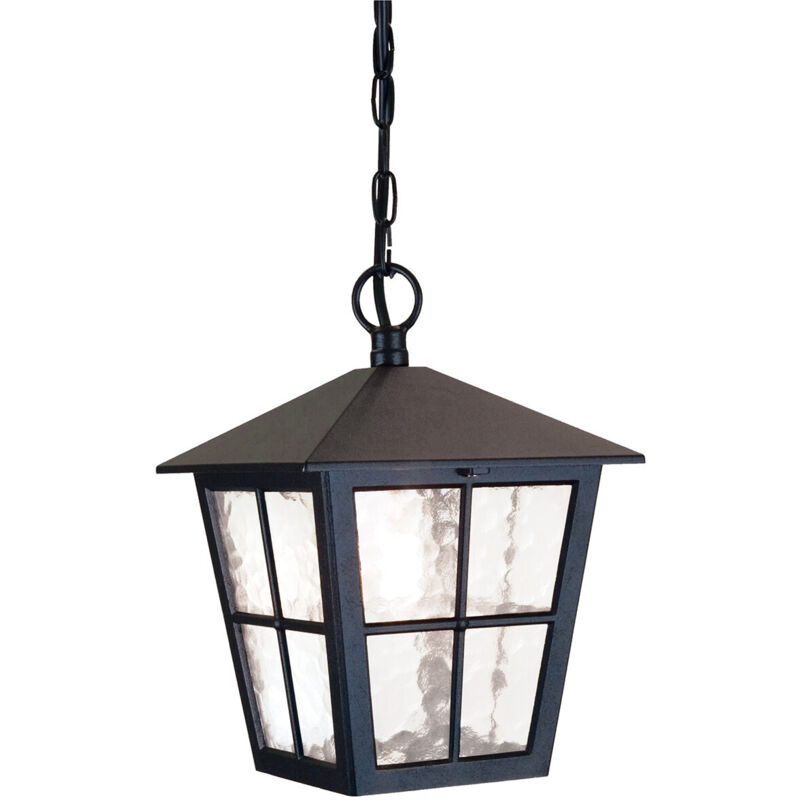 Canterbury - Lanterna da parete per esterni 1 luce con luce nera IP43, attacco E27 - Elstead