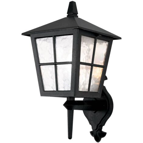 Elstead Canterbury - Lanterna da parete per esterni 1 luce con luce nera IP43, attacco E27