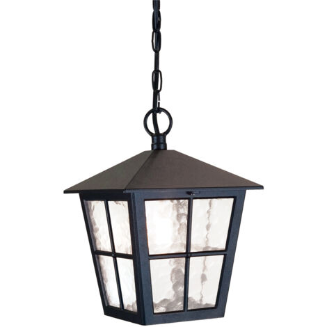 Elstead Canterbury - Lanterna da parete per esterni 1 luce con luce nera IP43, attacco E27