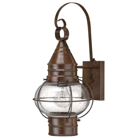 Elstead Cape Cod - Lanterna da parete media 1 luce da esterno bronzo chiaro, attacco E27