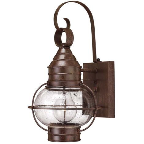 Elstead Cape Cod - Lanterna da parete piccola 1 luce da esterno bronzo chiaro, attacco E27