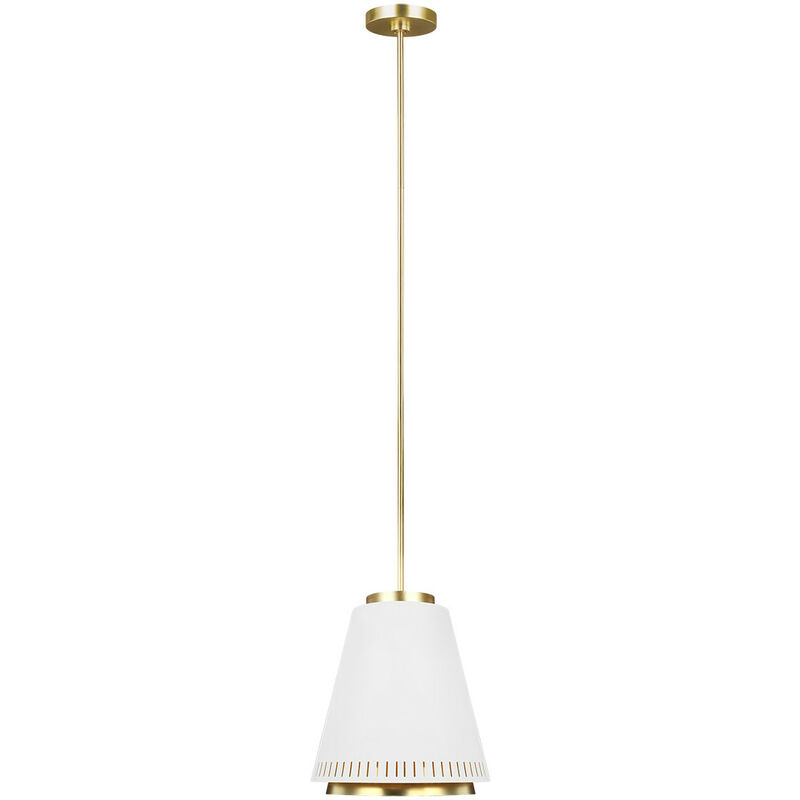 Elstead - Carter 1 Light Pendant, Style b, Matt White, E27