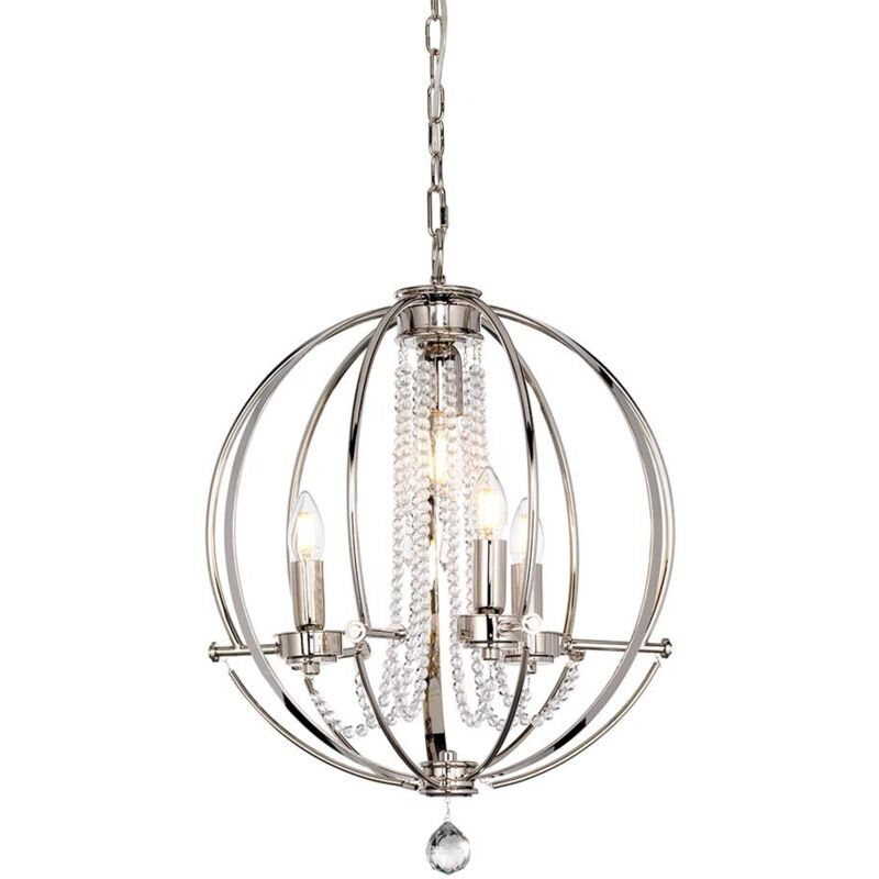 Elstead - Lustre plafonnier suspension lampe salle à manger d 45,8 cm acier 4 flammes