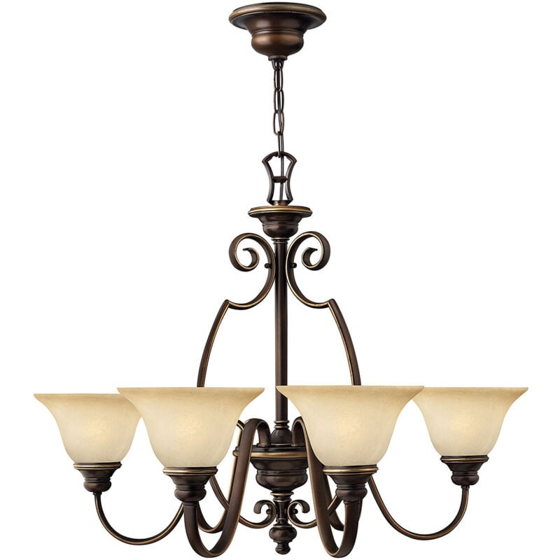Cello - Lampadario a 6 luci multibraccio finitura bronzo antico, attacco E27 - Elstead