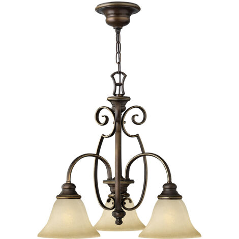 Elstead Cello - Lampadario Multi Braccio 3 Luci Finitura Bronzo Antico, E27