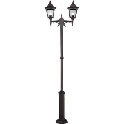 Elstead Chapel - 2 Licht Twin Outdoor Post Laterne Schwarz IP44, E27