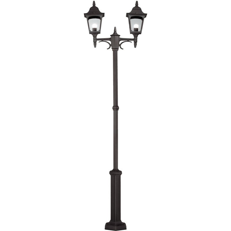 

Chapel - Farolillo exterior doble 2 luces negro IP44, E27 - Elstead