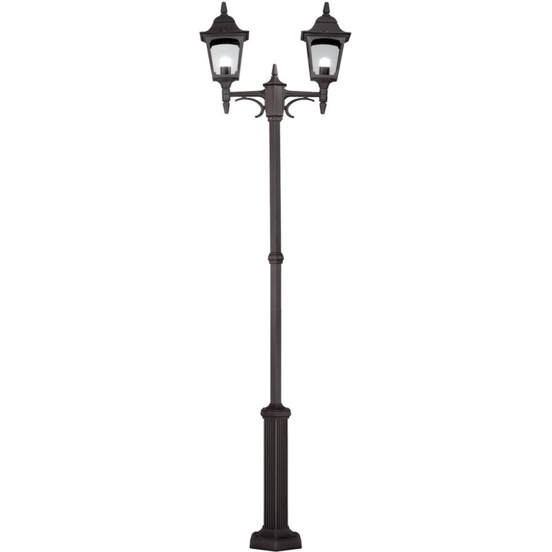 Elstead Chapel 2 Light Twin Outdoor Post Lantern Black IP44, E27