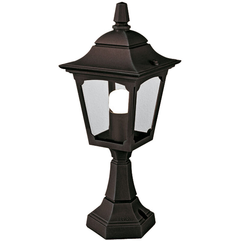 Chapel Mini - Lanterna a piantana da esterno 1 Luce Nera IP44, E27 - Elstead