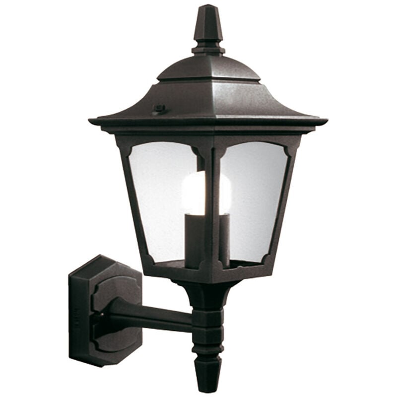 Chapel Mini - Lanterna da parete per esterni 1 luce con luce nera IP44, attacco E27 - Elstead