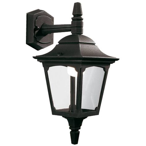 Elstead Chapel Mini - Lanterna da parete per esterni 1 luce con luce nera IP44, attacco E27