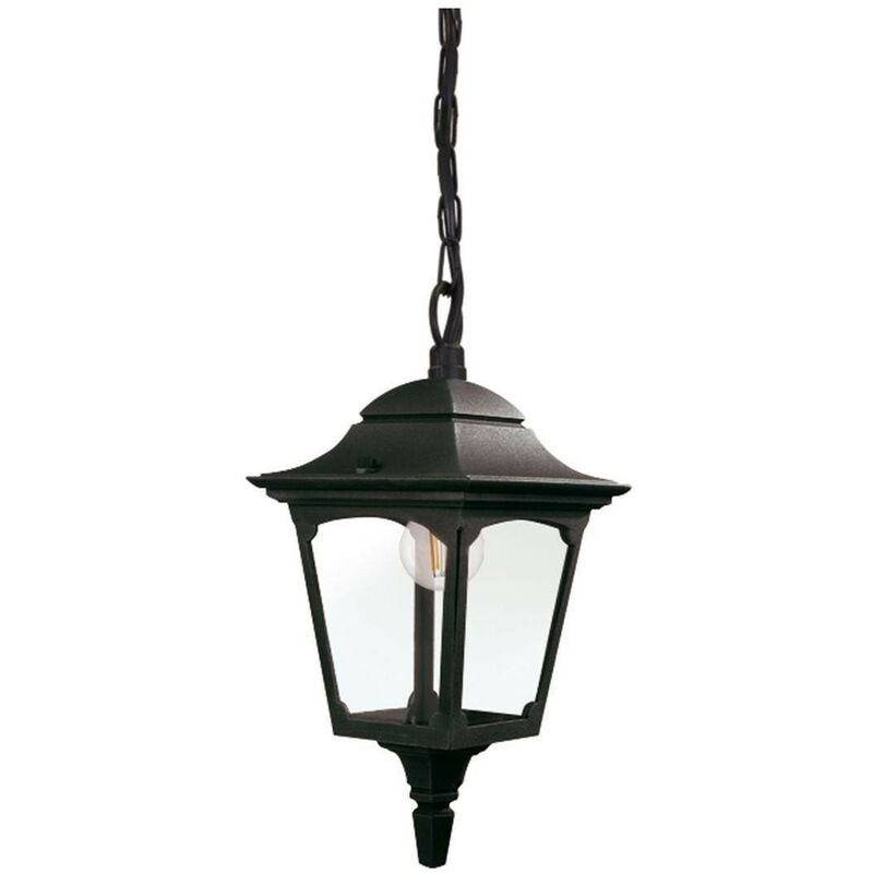 Elstead - Chapel Mini Outdoor Pendant Ceiling Light, Black IP44