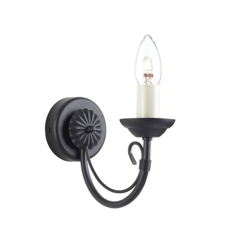 Elstead Chartwell - 1 Licht Innenkerze Wandleuchte Schwarz, E14