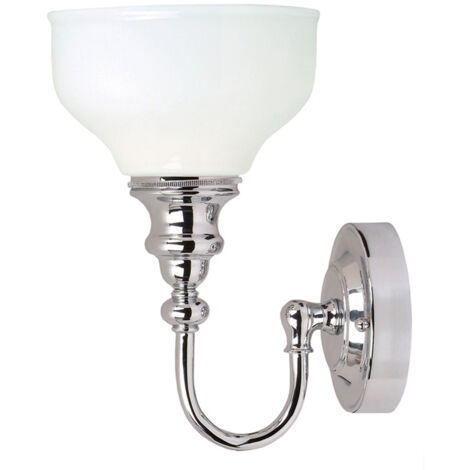 Elstead Cheadle - Applique murale de salle de bain à 1 lumière, chrome poli IP44, G9