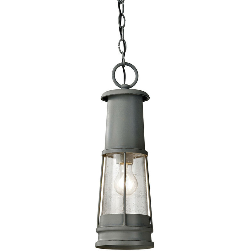 Elstead Chelsea Harbor - Lampada a sospensione a soffitto per esterni a 1 luce Storm Cloud, E27