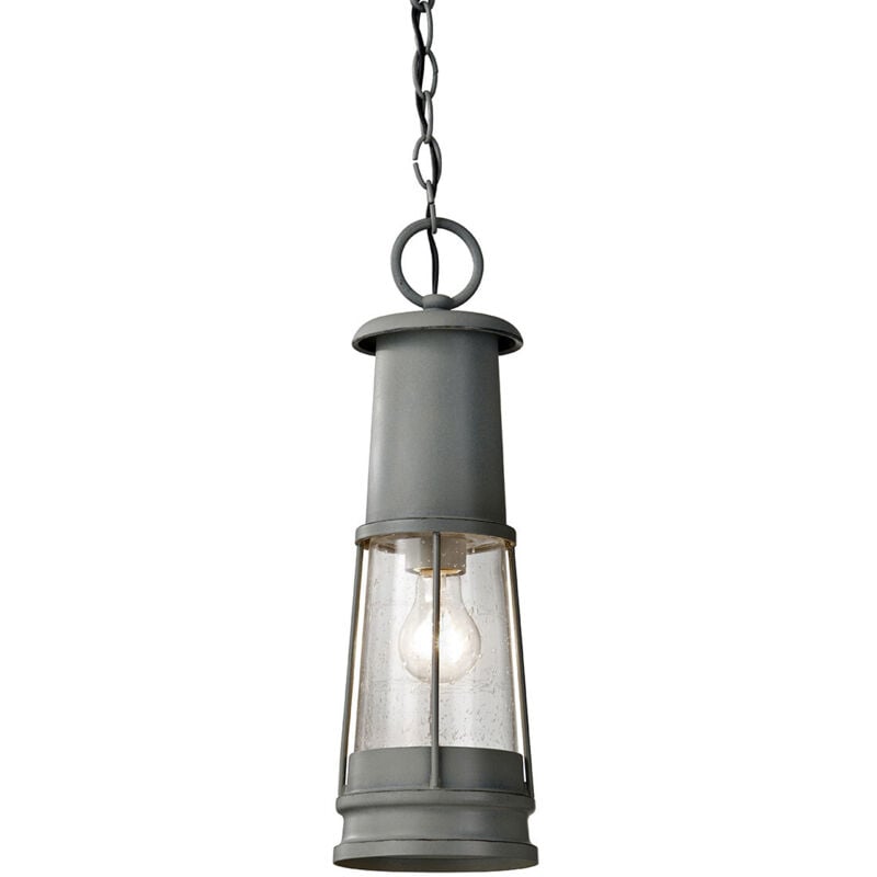 Elstead Chelsea Harbor - Lampada a sospensione a soffitto per esterni a 1 luce Storm Cloud, E27