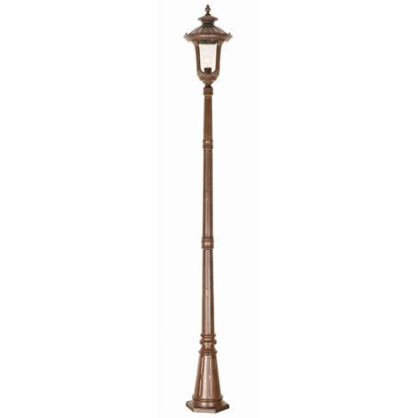 Elstead Chicago - 1 Light Medium Außenlaternenpfosten Rusty Bronze Patina IP44, E27