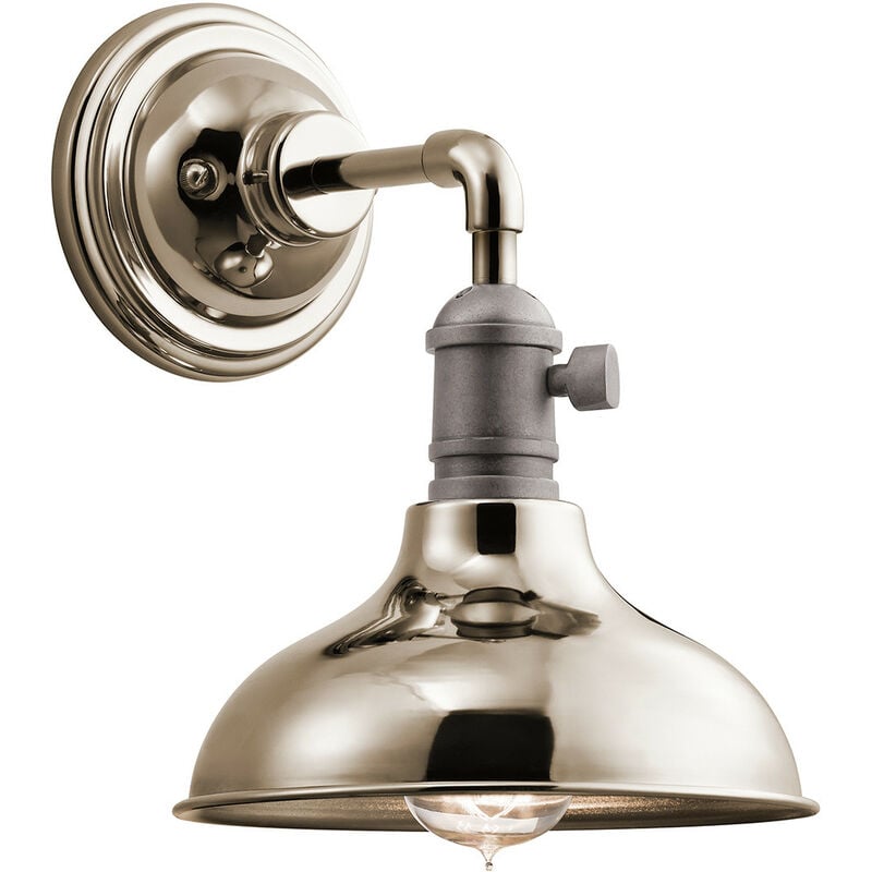 Elstead Cobson - 1 Light Indoor Wall Light Polished Nickel, E27