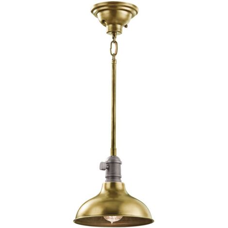 Elstead Cobson - Mini sospensione a soffitto a 1 luce in ottone, E27