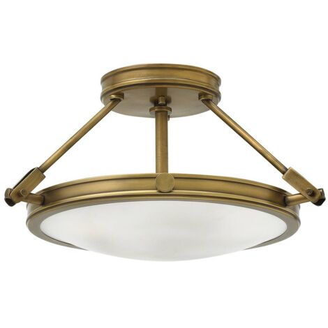 Elstead Collier - 3 Light Small Semi Flush Deckenleuchte Messing, E14