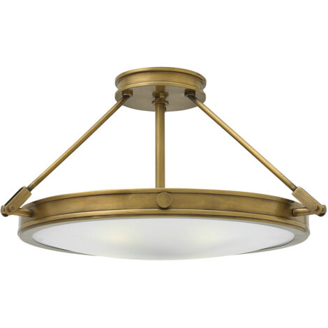 Elstead Collier - 4 Light Medium Semi Flush Deckenleuchte Messing, E14