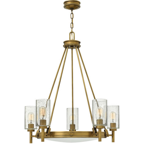 Elstead Collier - Lustre à 5 ampoules au fini laiton, E27