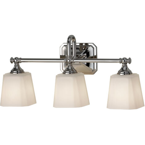 Elstead Concord - 3 luci per bagno sopra specchio cromato lucido IP44, G9