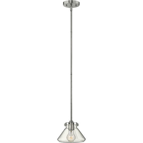 Elstead Congress - 1 Light Dome Deckenanhänger Chrom Klarglas, E27