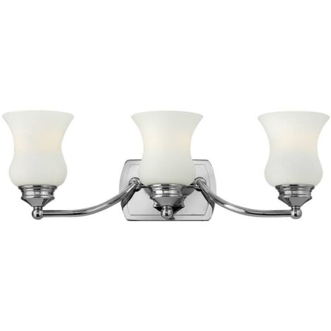 Elstead Constance - Applique murale à 3 lampes pour salle de bain sur miroir, chrome poli IP44, G9