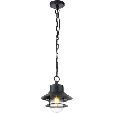 Elstead Copenhagen Lampada da parete per esterni Dome nera, IP44