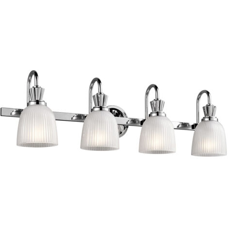 Elstead Cora - Applique da parete per bagno a 4 luci Cromo lucido IP44, G9