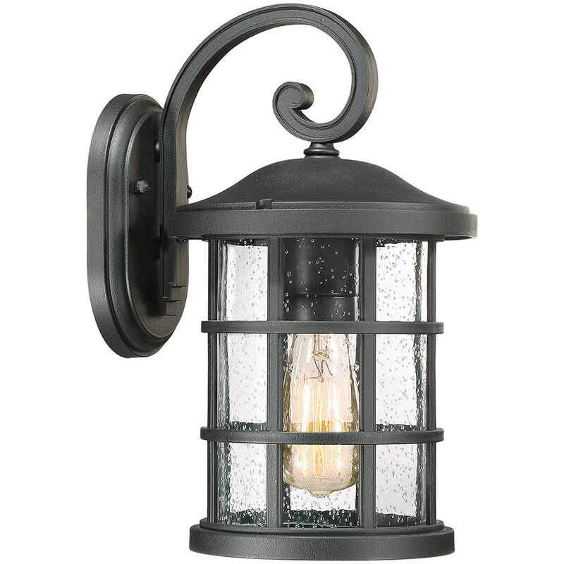 

Elstead Crusade Outdoor 1 Light Medium Wall Farol, Earth Black, IP44, E27