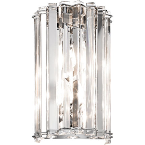 Elstead Crystal Skye - Applique da interno a 2 luci Cromo, Cristallo, G9