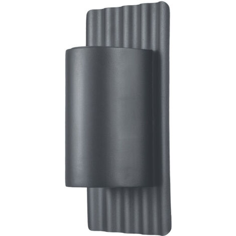 Elstead Dali Lampada da Parete per Esterno Up Down a 2 Luci, Grigio IP44